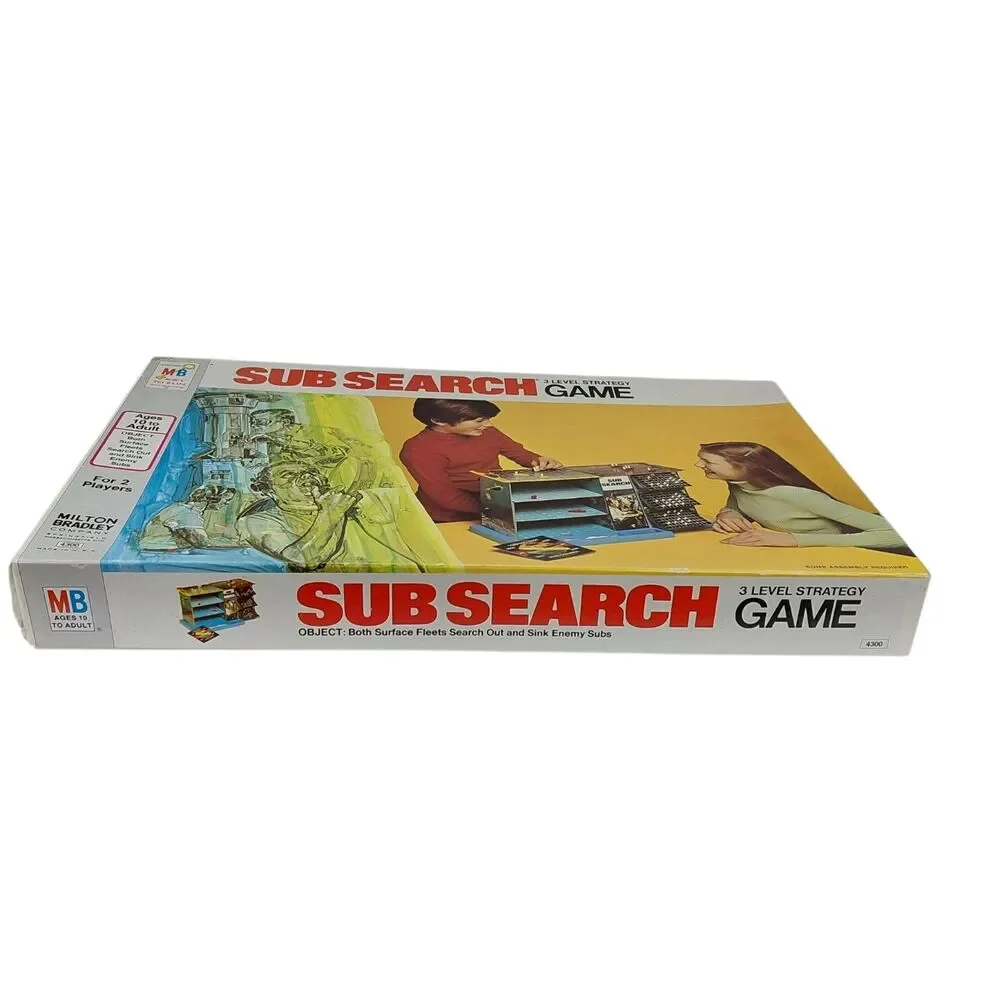 Milton Bradley Sub Search 3 Level Family Board Game Complete Vtg 1973